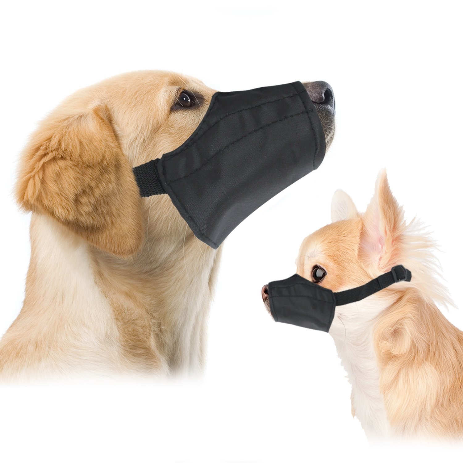 Small Quick Fit Dog Muzzle, Size 1, fit snout size 5", by Black