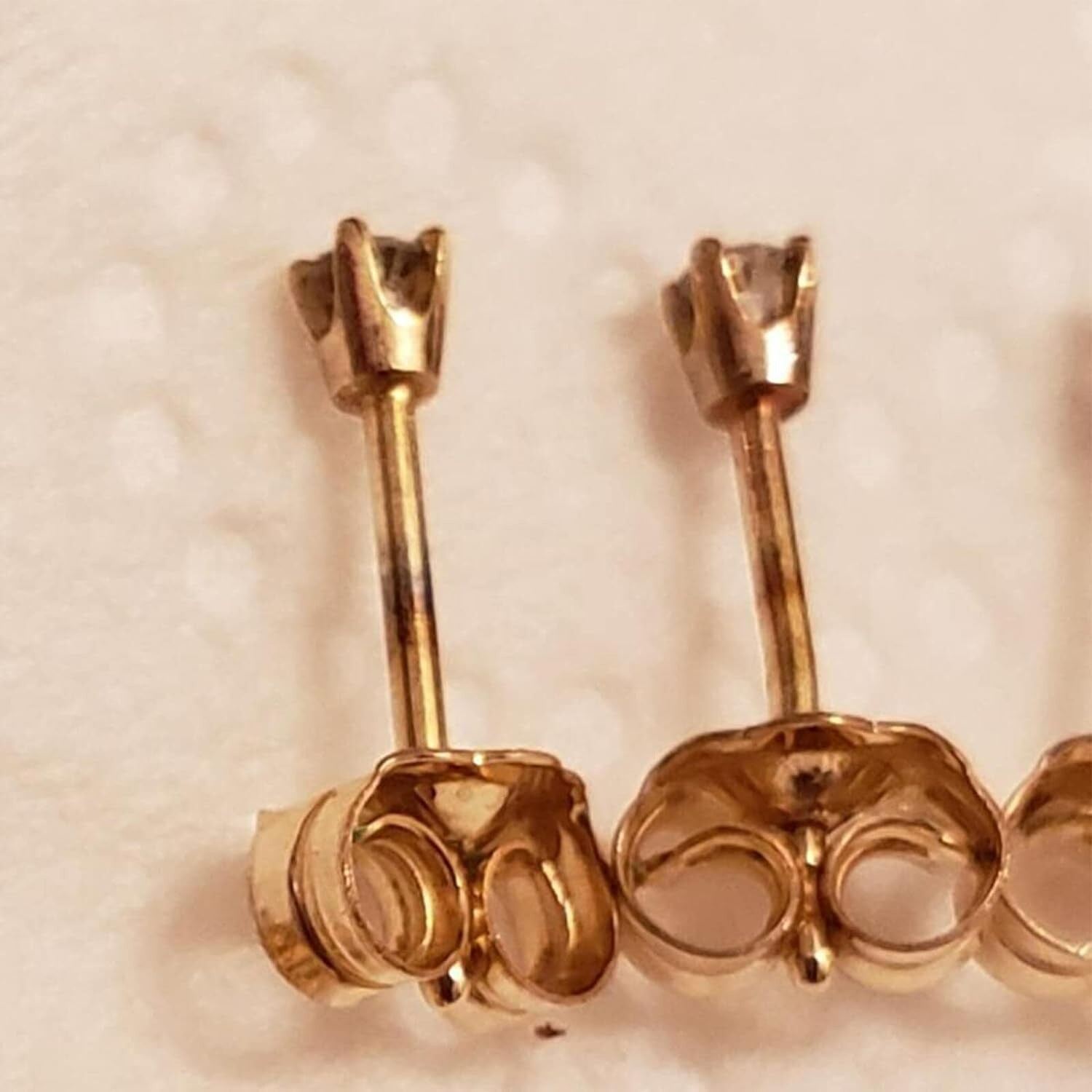 Luxurious 14K Gold Ear Locking Backs - Polished Finish for Stud Earrings