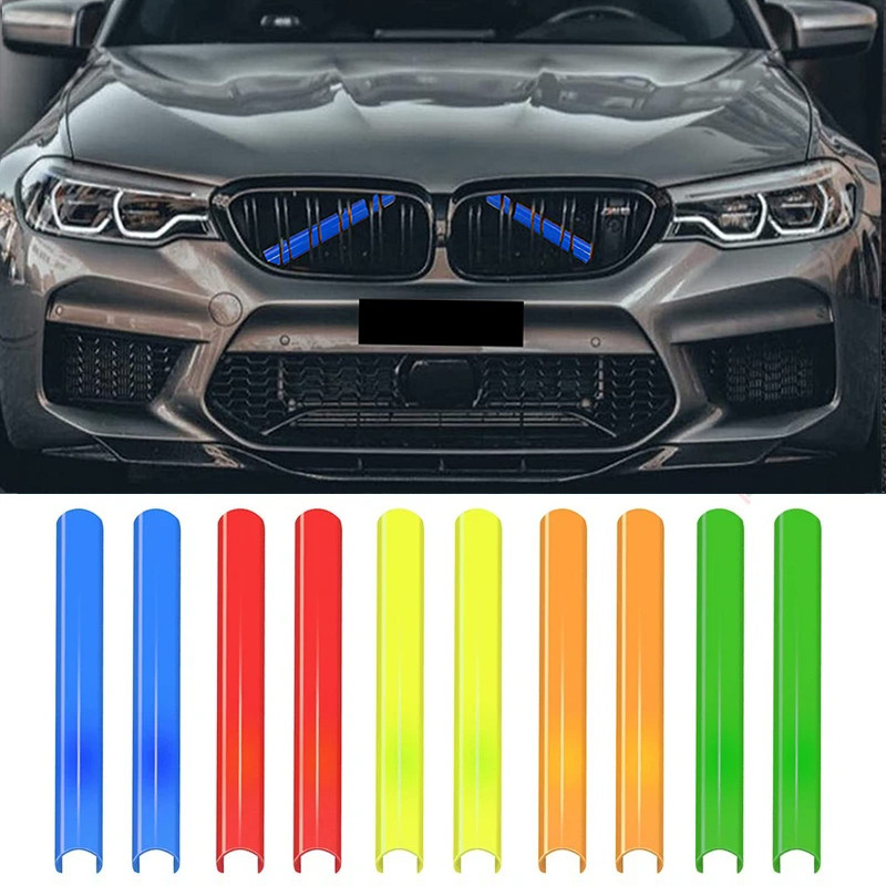 2X Car Front V Brace Grill Strip Cover Trim for BMW X3 X4 X5 F25 F26 G01 G02 G05