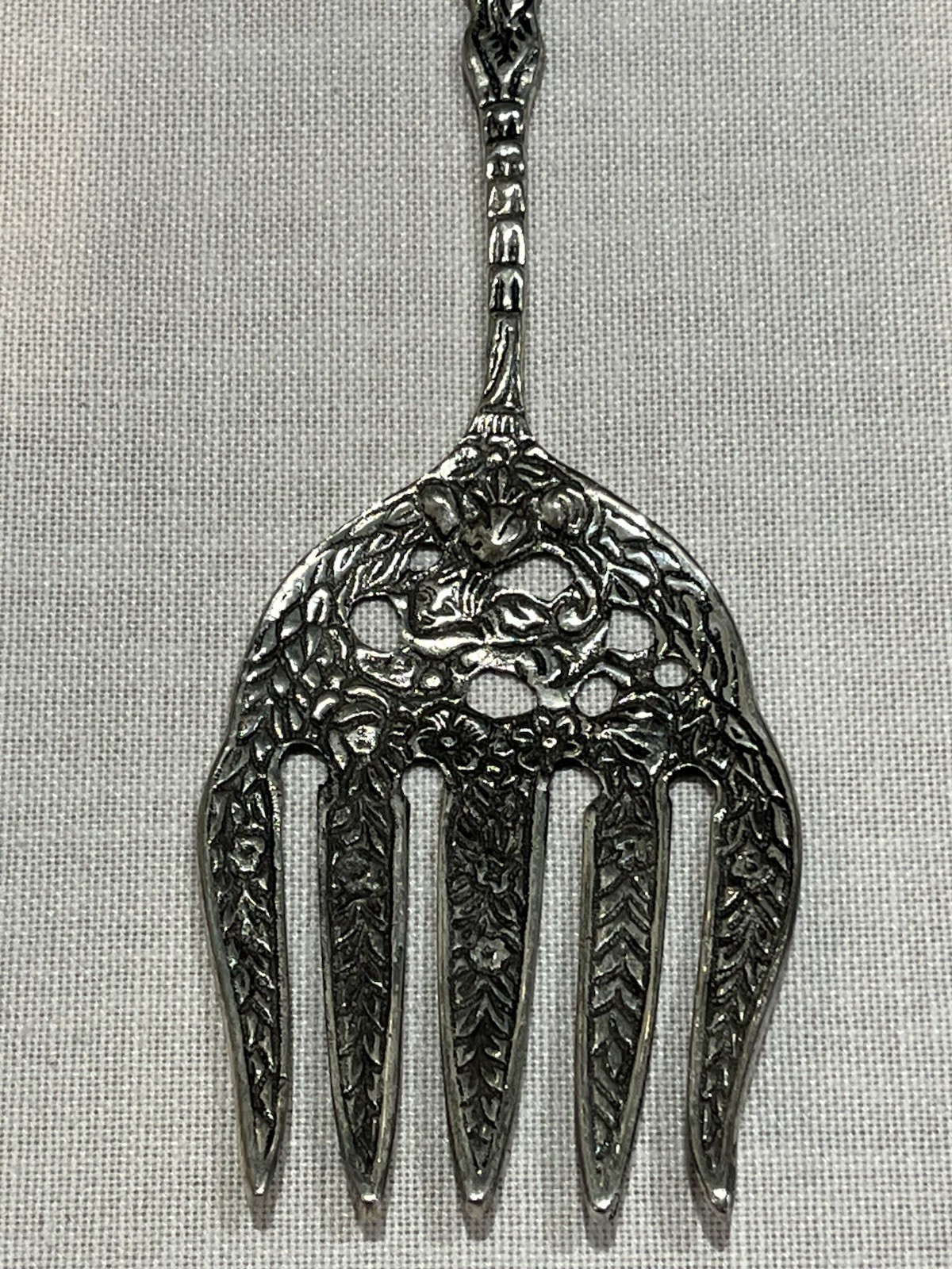 Vintage Ornate Salad Serving Set Large Spoon Fork