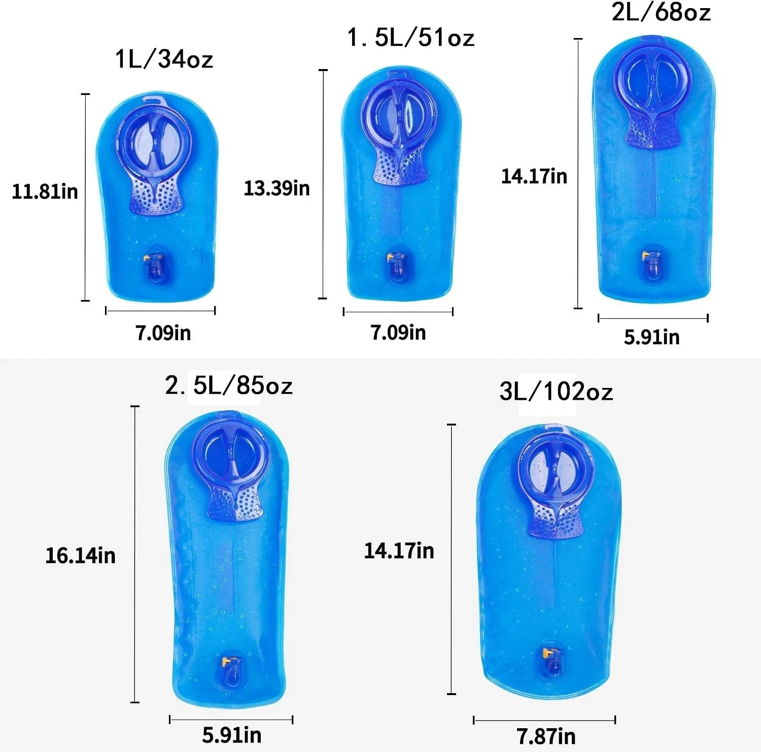 CamelBak Crux Hydration Pack Replacement Reservoir Bladder Blue 100 OZ / 3 L