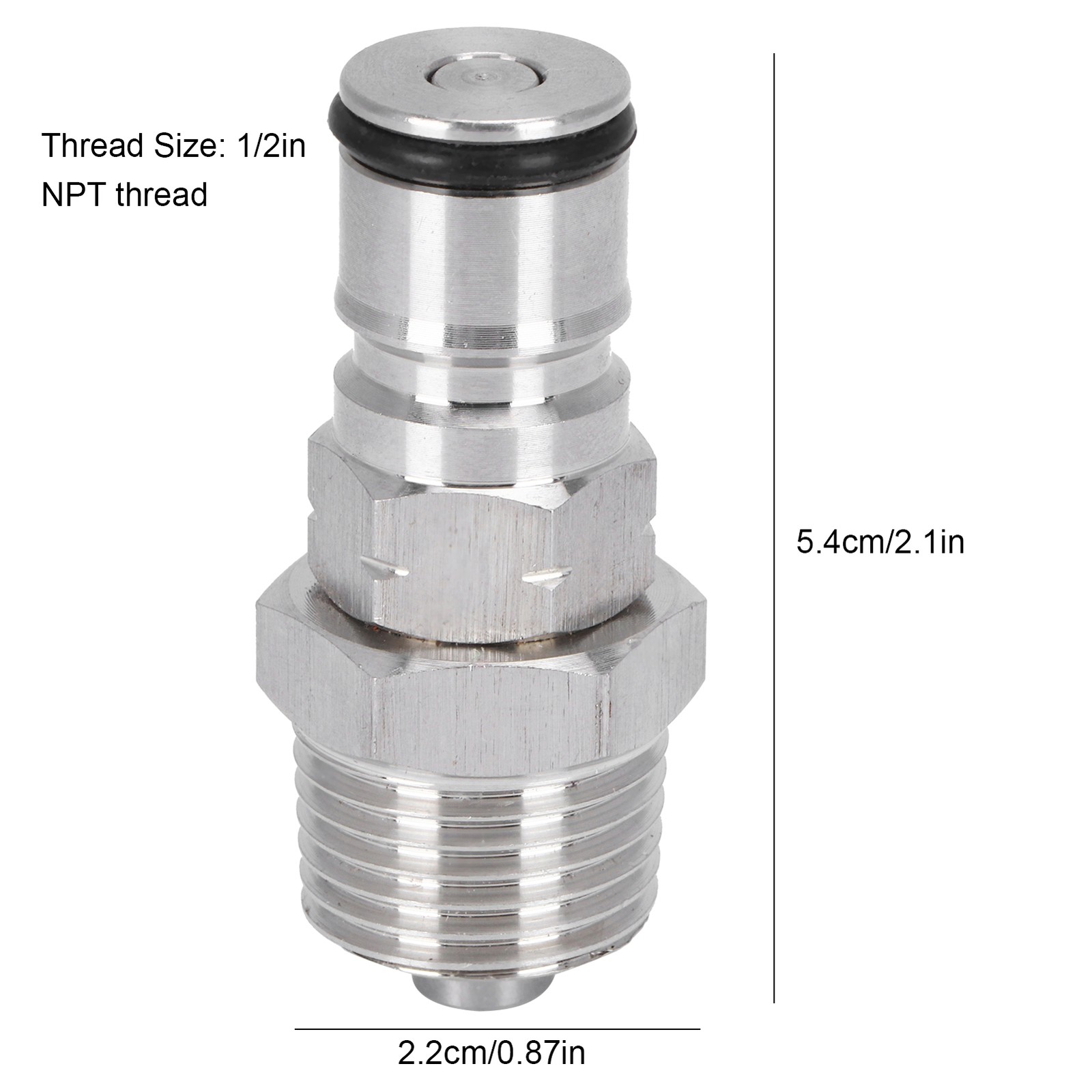 § 19/32‑18 Ball Lock Post With 1/2in NPT Male Thread Gas Ball Lock Keg Post