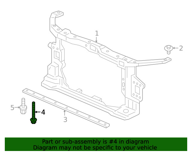 Genuine Honda Radiator Support Panel Bolt 90210-TBA-A01