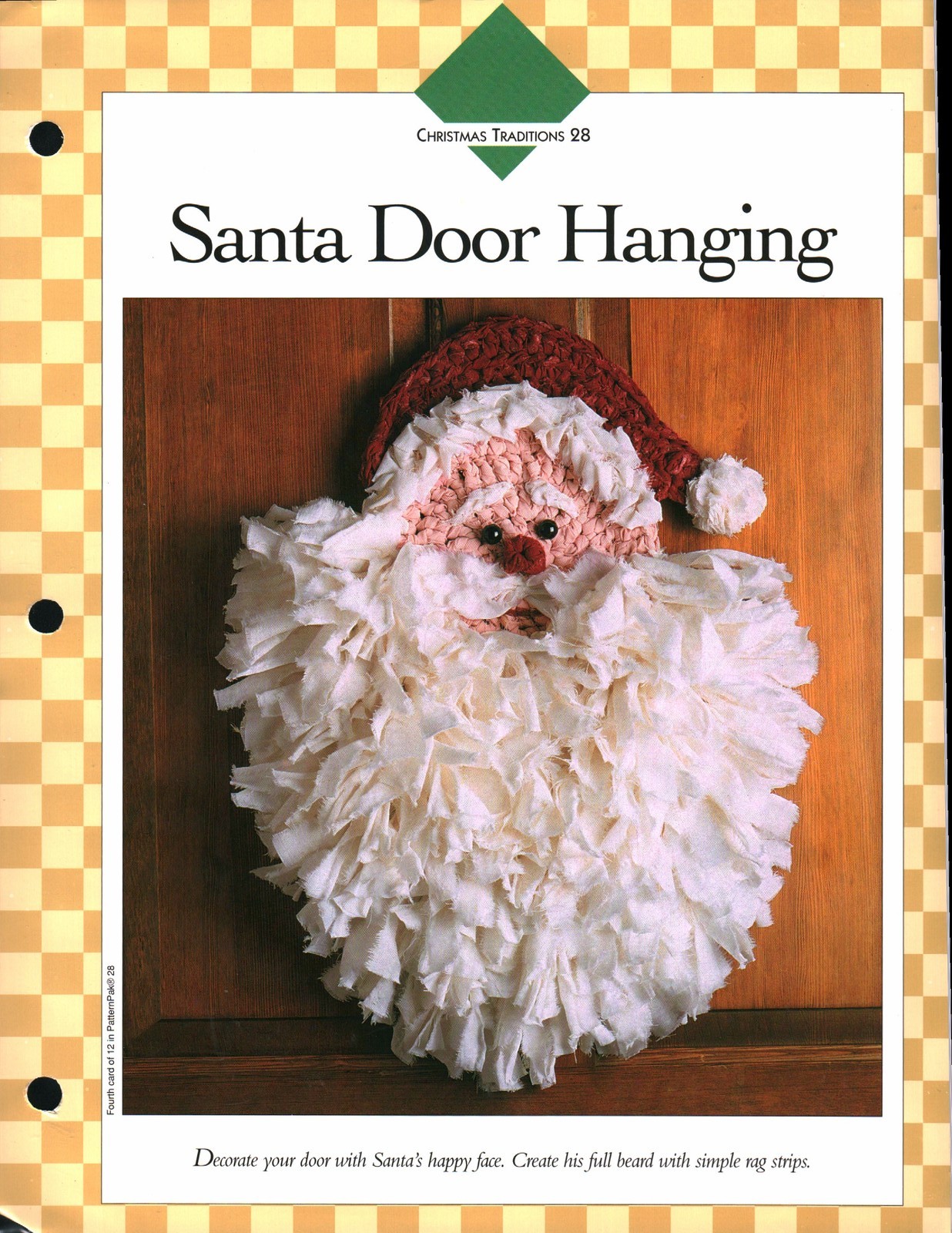 Santa Door Hanging - Christmas Trads 28 | Vanna Crochet Faves 85280-D