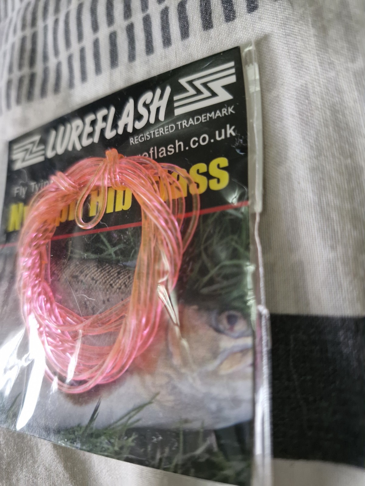 Lureflash Nymph Rib Glass Fluro Pink