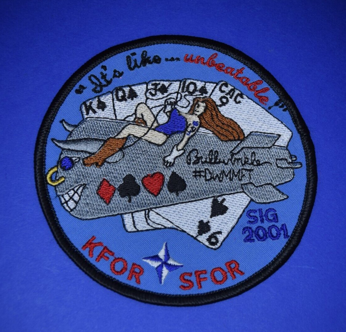 RARE KFOR SFOR SIG 2001 Patch Operation Joint Guardian Forge Serbia Kosovo Squad