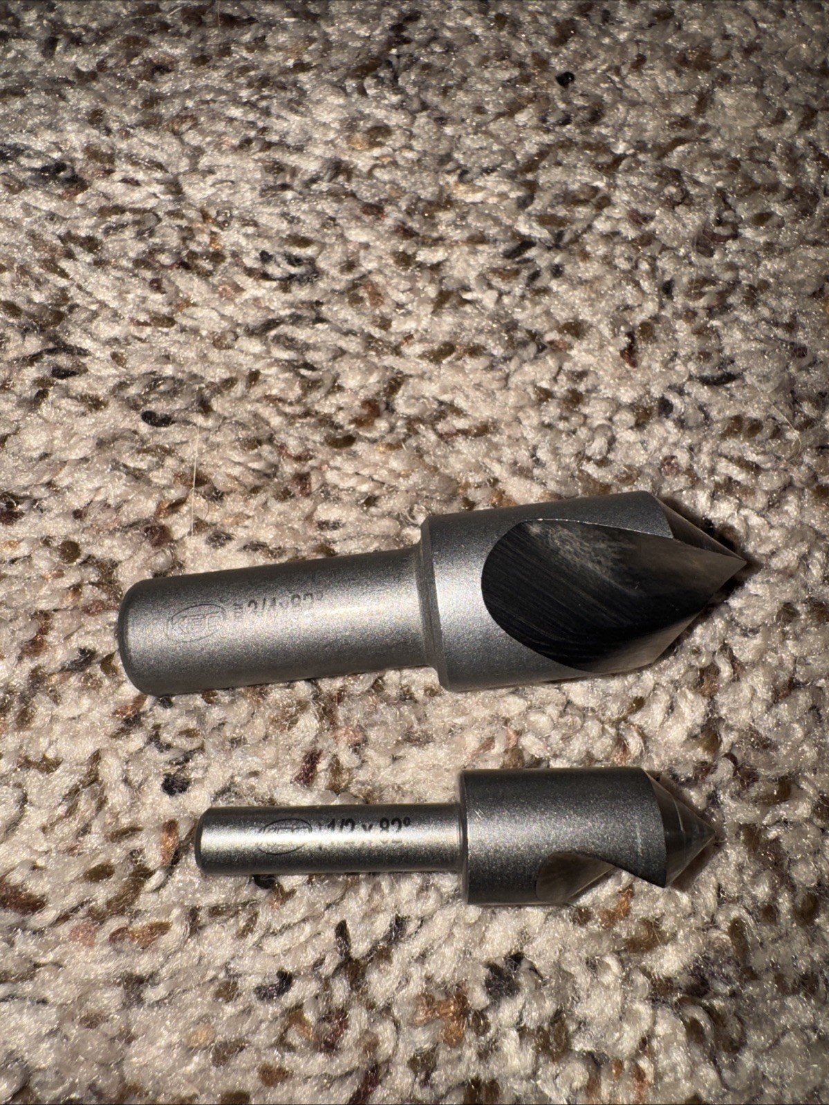 3/4" & 1/2” 82 DEGREE SINGLE FLUTE COUNTERSINK HIGH SPEED STEEL KEO Barely Used