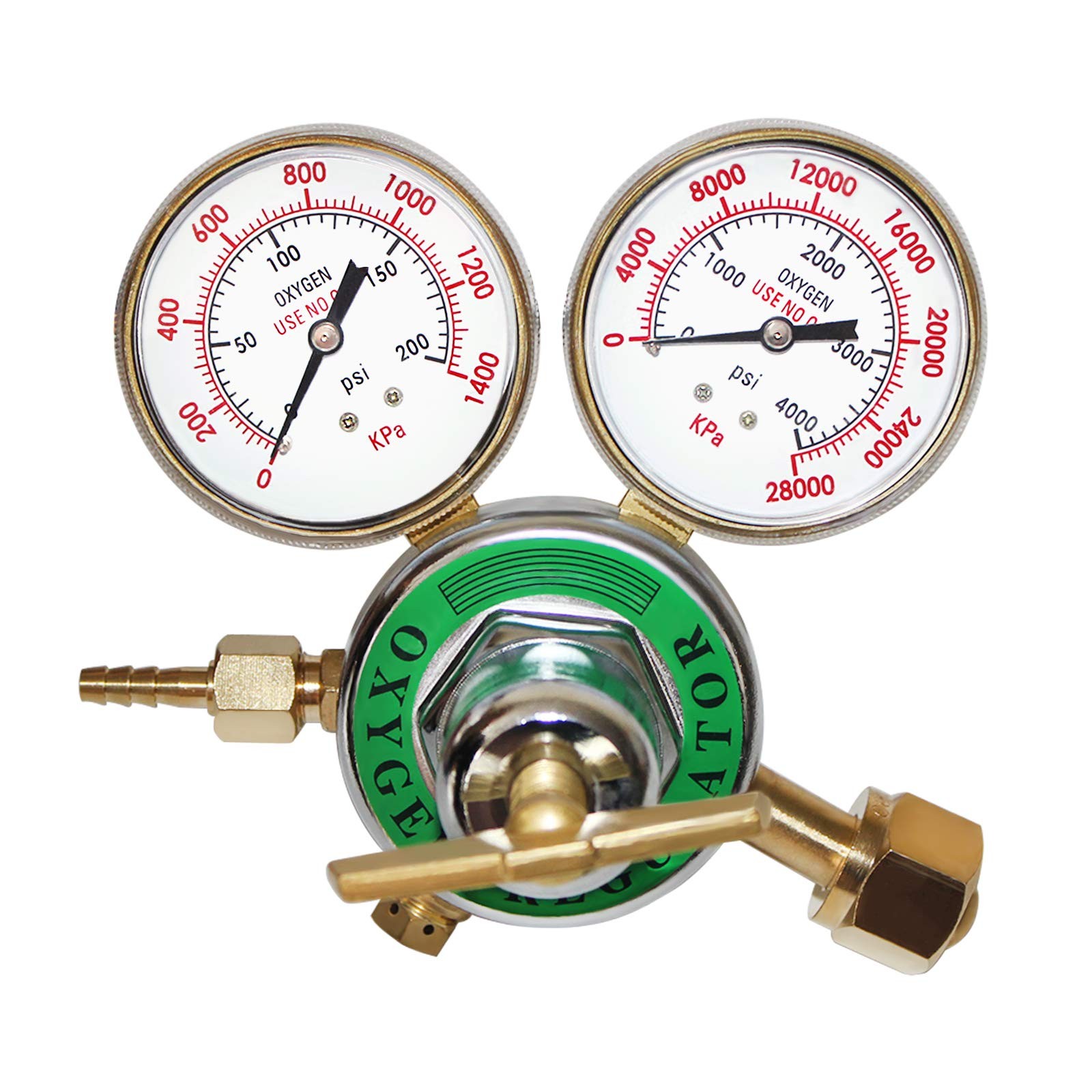 KLLsmDesign Heavy Duty Oxygen Regulator，Full Brass Torch Kit Oxygen