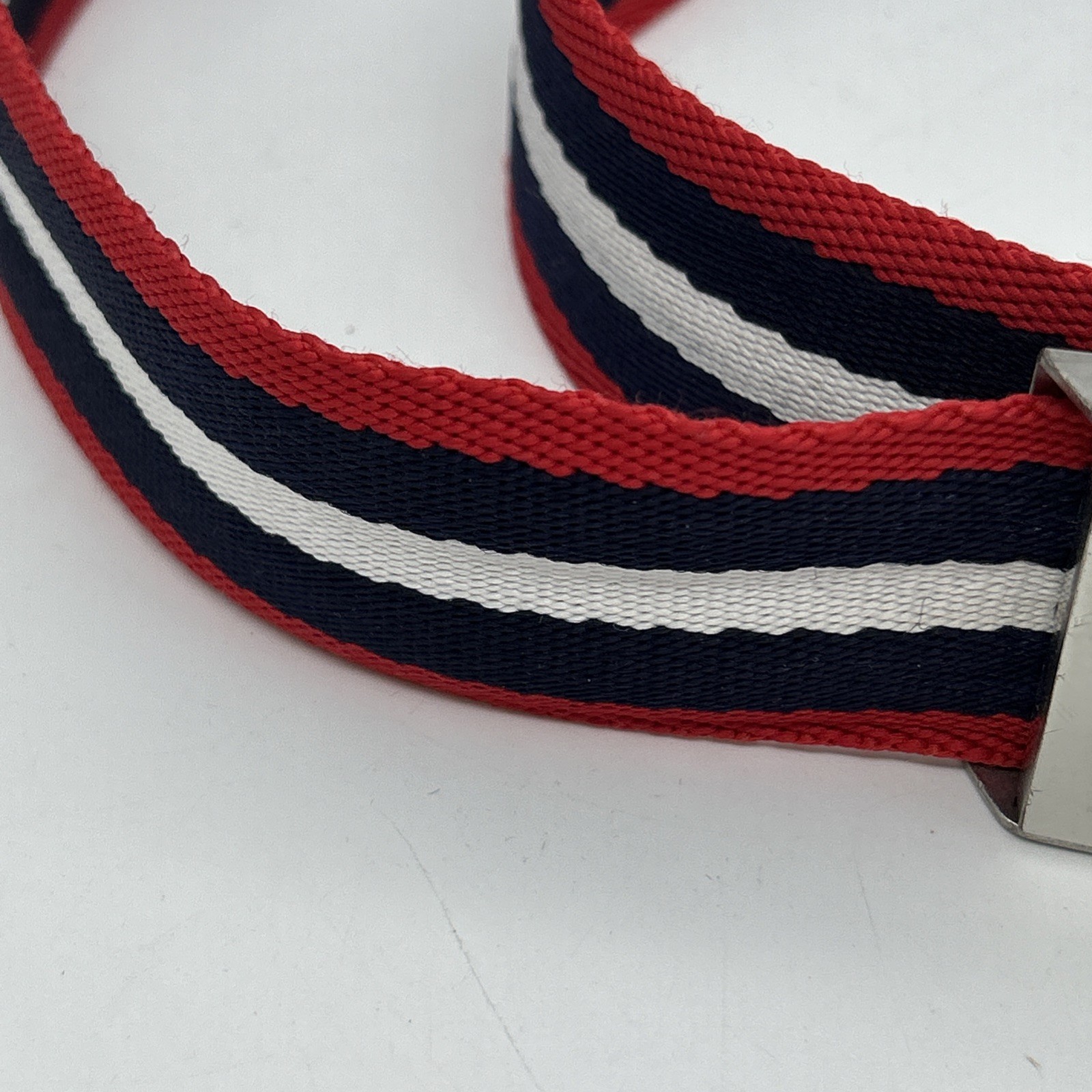 BMW Motorsport Men's Belt 115cm Webbing Metal Buckle Red White Blue