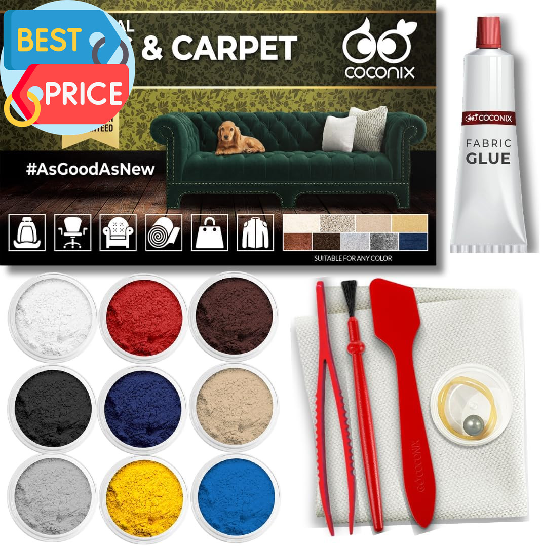 Fabric and Carpet Repair Kit - Repairer of Your Car Seat, Couch, Furniture, Upho