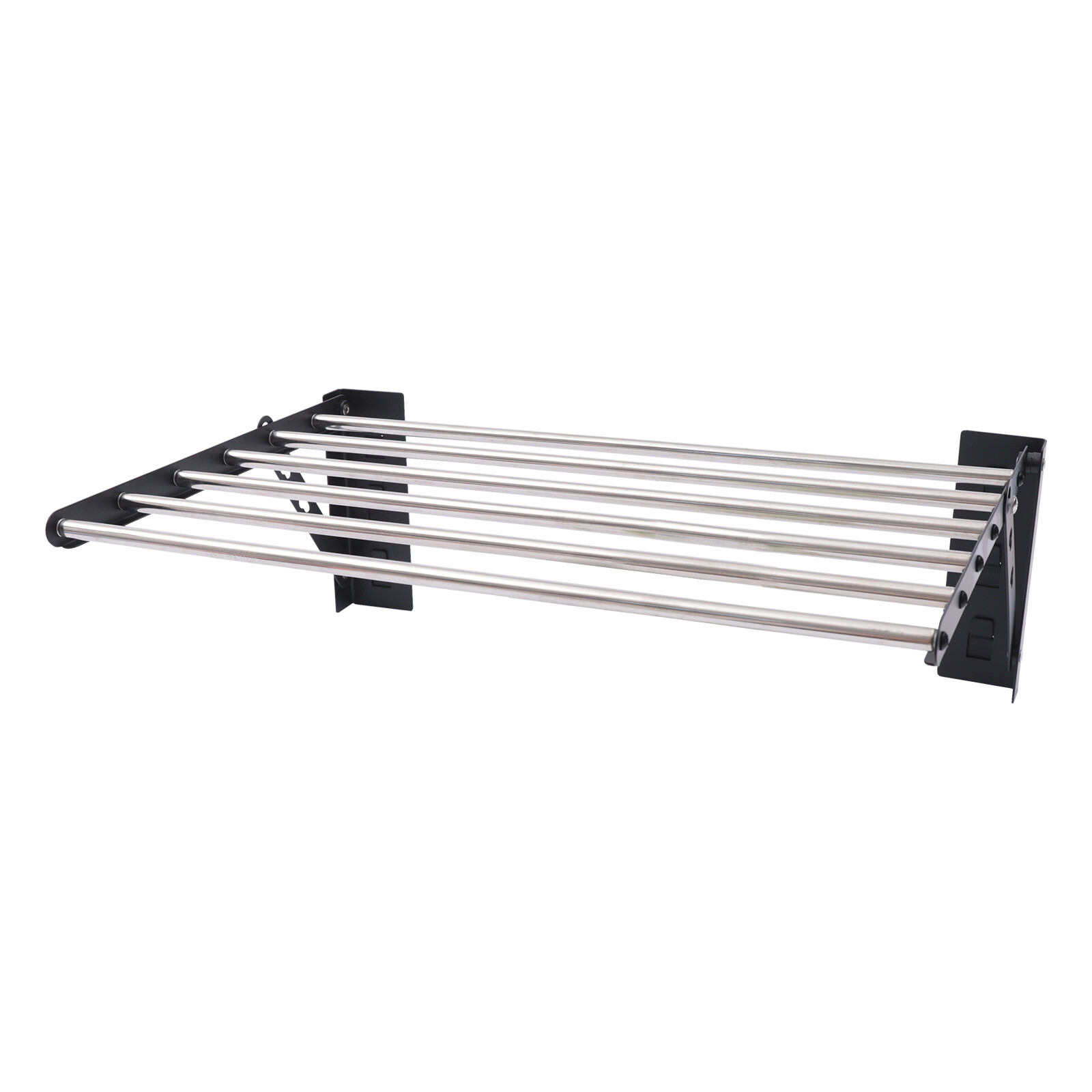Folding Laundry Drying Rack Wall-mount Foldable Clothes Dryer Hanger Storage
