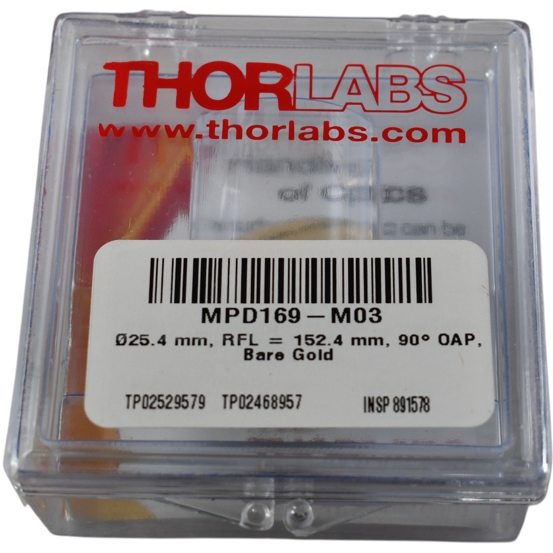 NEW Thorlabs MPD169-M03 90 Off Axis Parabolic Mirror Bare Gold 25 4mm