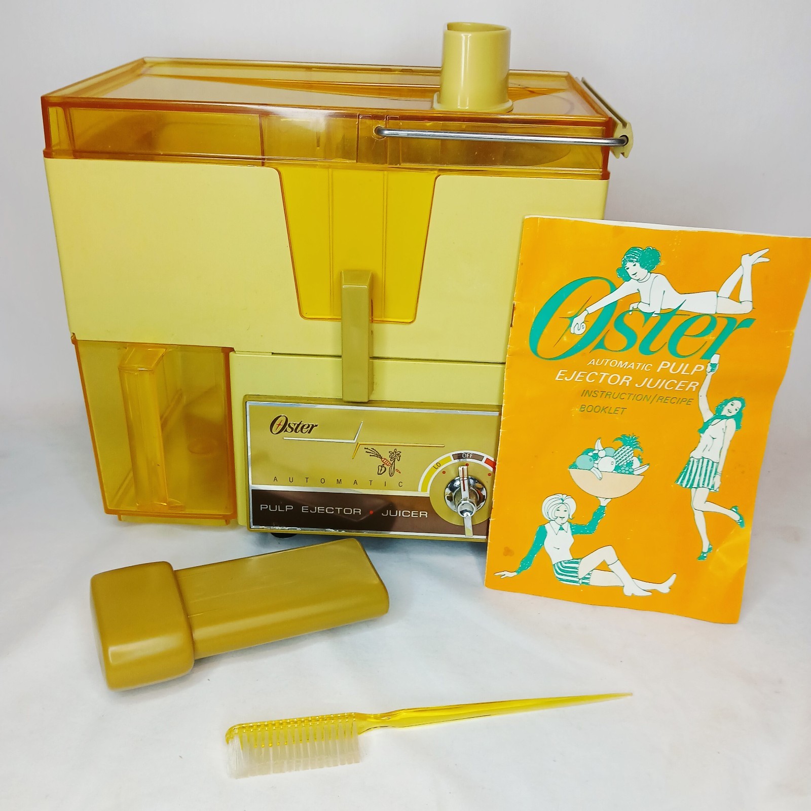 Vintage Oster Automatic Pulp Extractor Juicer Complete & Tested Harvest Gold