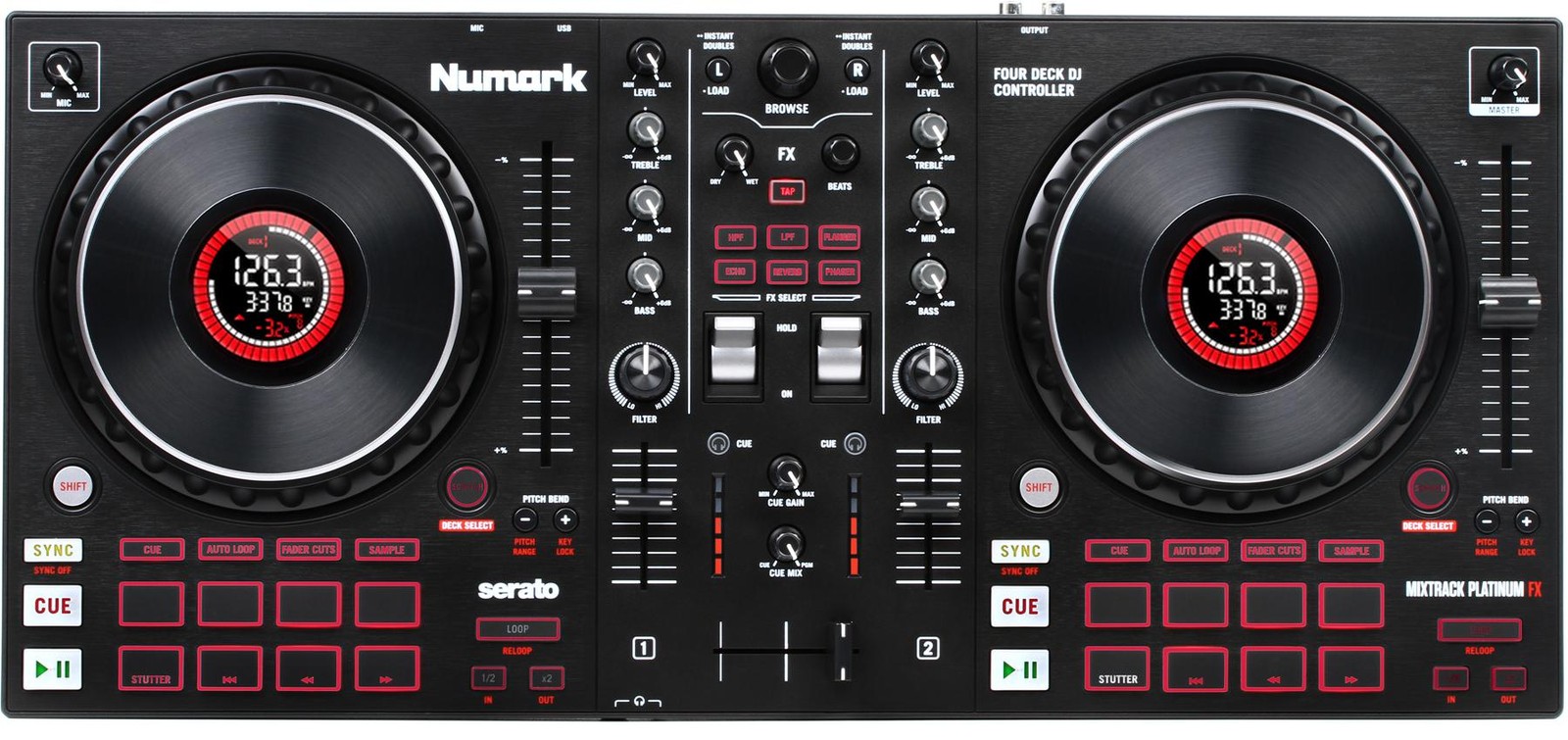 Numark MIXTRACKPLATINUMFX (5-pack) Bundle