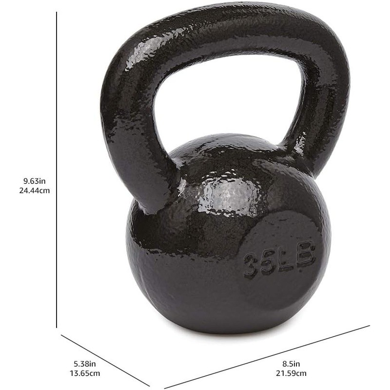 Solid Cast Iron Kettlebell Strength Training Fitness Exercise Equipment New