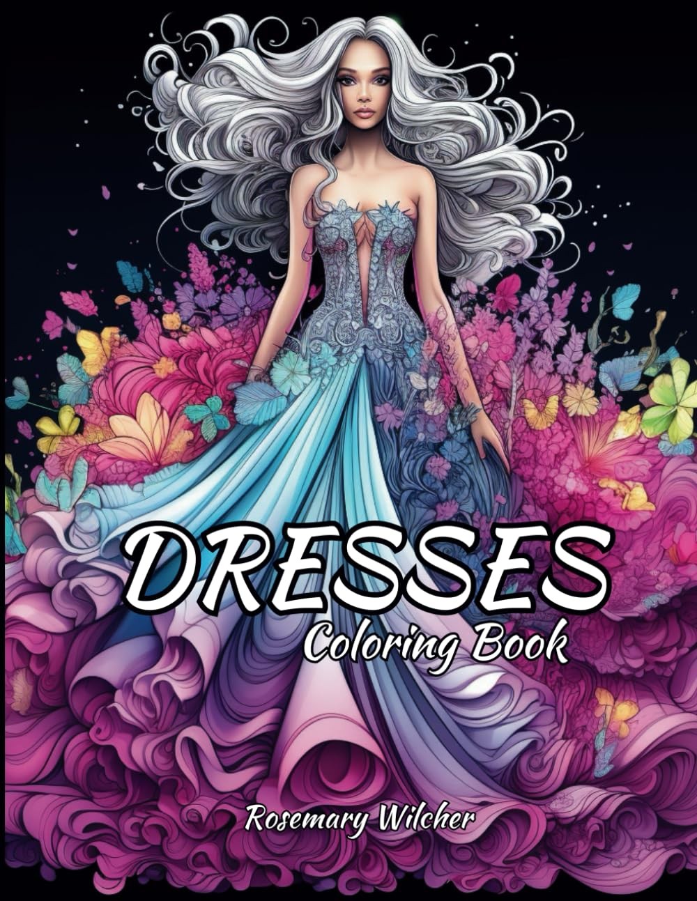 Dresses Coloring Book: 40 Stylish Fashion Illustrations for Adults and Teens