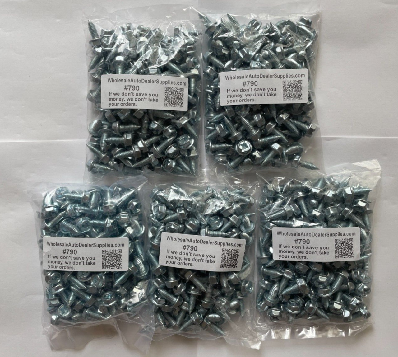 500 License Plate Screws for Import Cars | Metric 6mm x 16mm (#790)