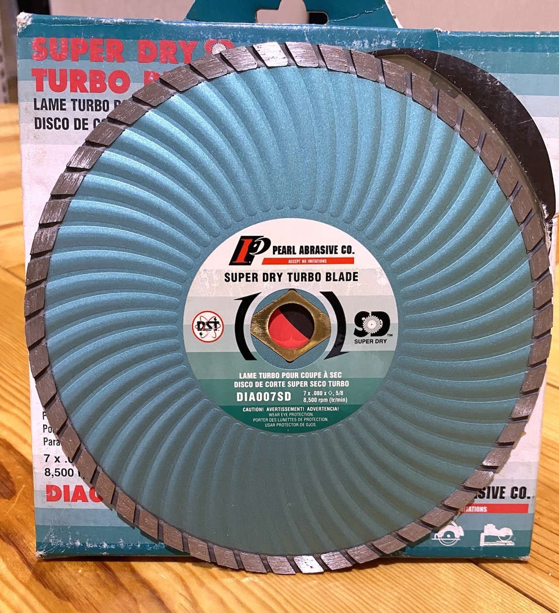 Pearl Super Dry Continuous Rim Diamond 7” Blade Concrete And Masonry DIA007SD