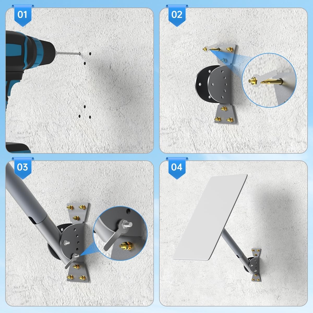 Starlink Short Wall Mount,Starlink Pole Roof Mounting...