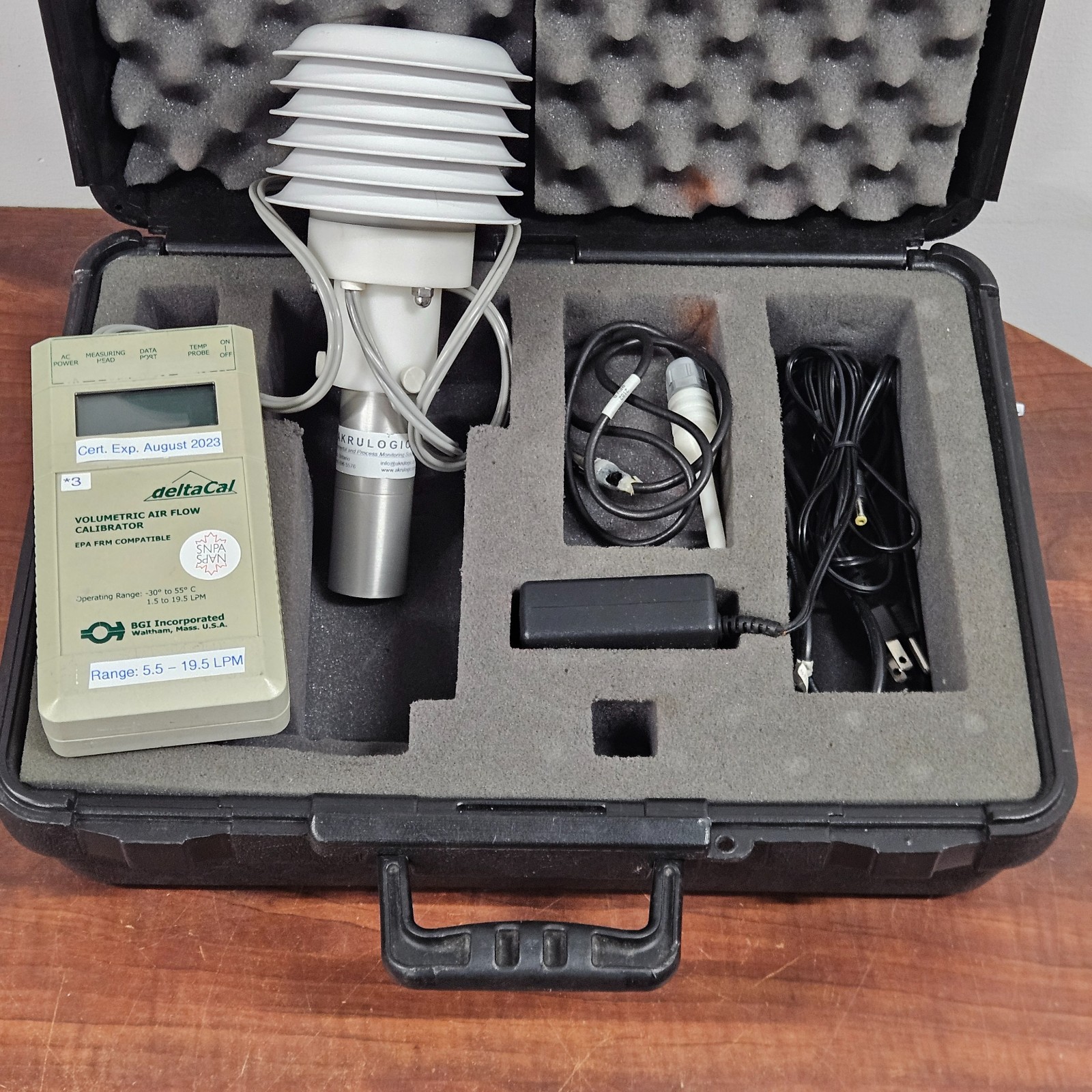 BGI deltaCal Air Calibrator 5.5–19.5 LPM w/ Temp Probe & PSU – EPA FRM