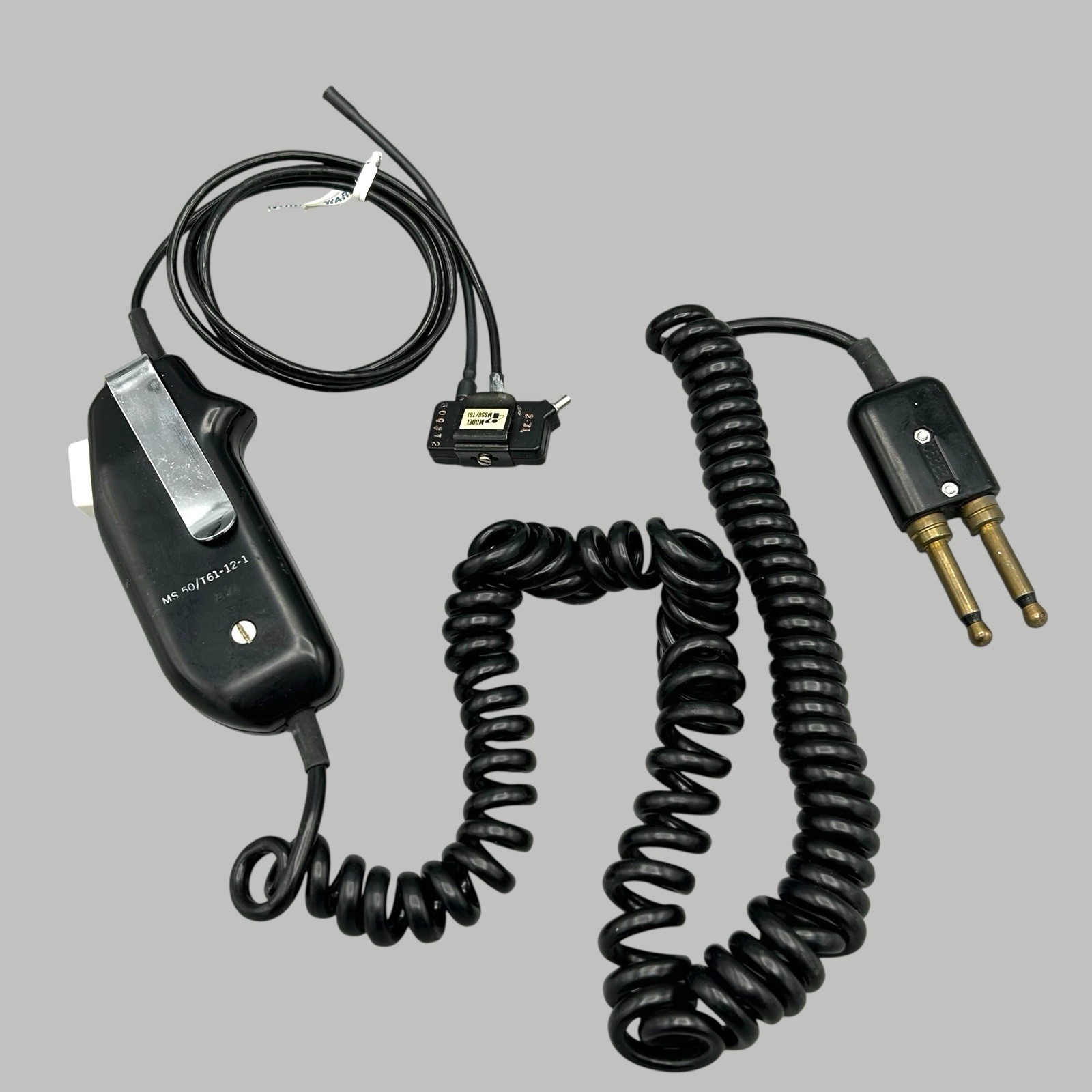 Vtg Plantronics MS50/T61-12-1 Aviation Comms Dual Plug Hand Control No Headset