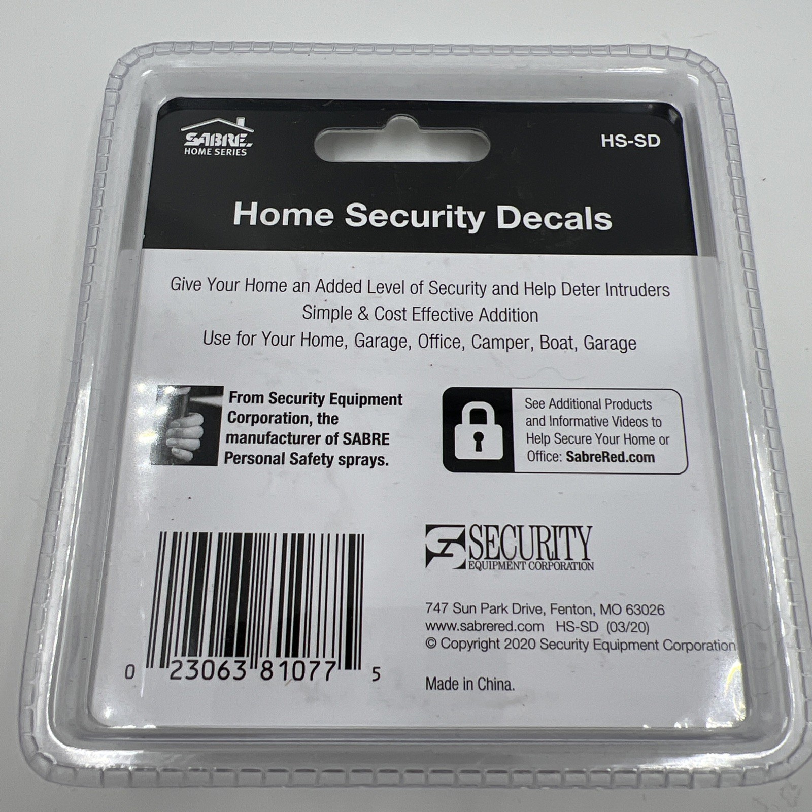 Security Decals Sabre System HS-SYS , New, Save