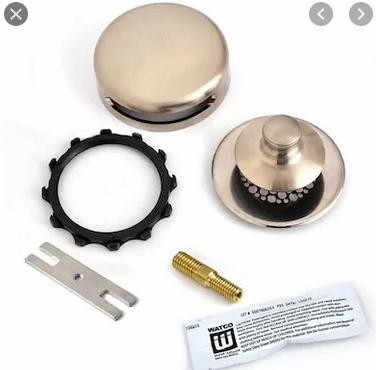 Watco 948700-PP-BN-G-3P-C 1/2" Brushed Nickel Push Pull Bathtub Stopper