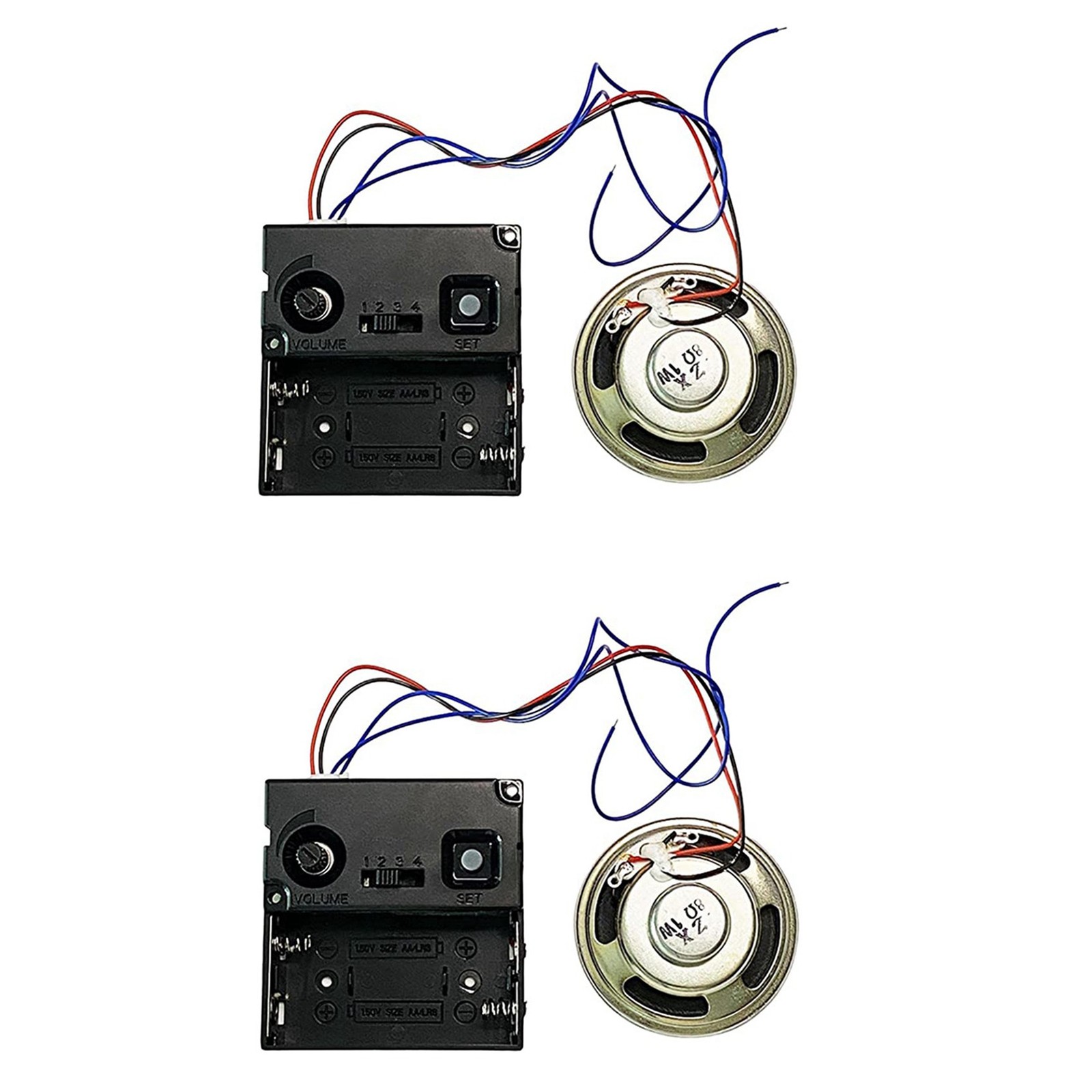 2X Music Chime Box with Horn Repair Parts,Wall Clock Mechanism Quartz Clock1415