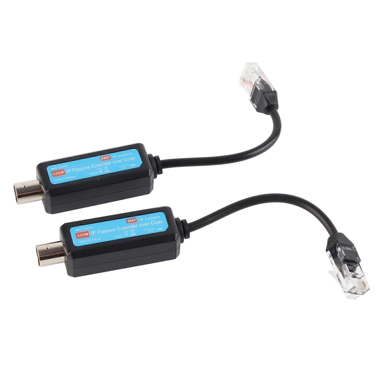 1Pair 10/100Mbps 1CH Passive IP Network Coaxial Transmitter Receiver