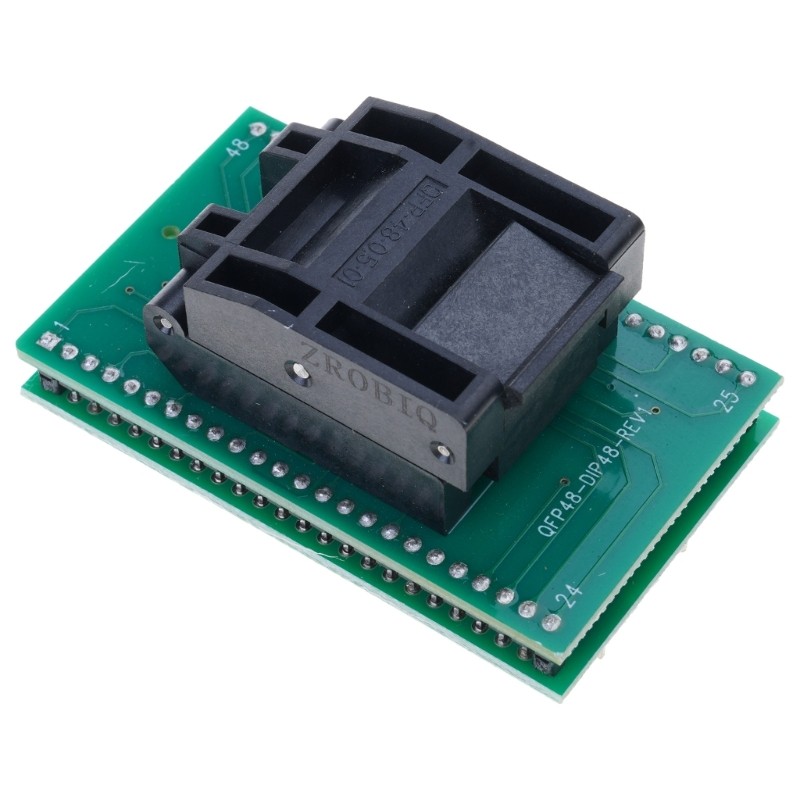Reliable QFP48 to DIP48 Test Socket for Chip Testing and Debugging