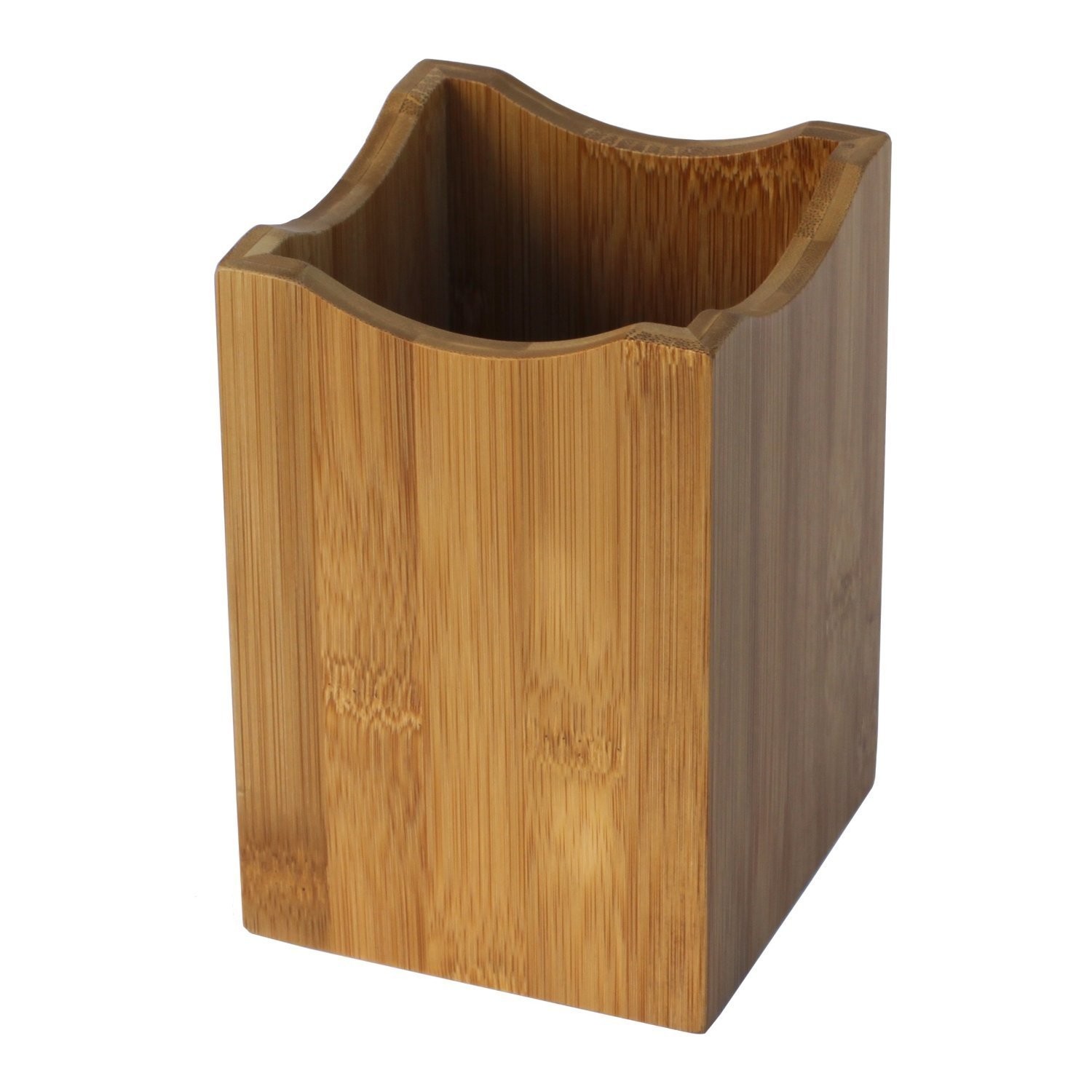 4x4x5.5 Inch Bamboo Cooking Spatula Utensil Organizer Countertop Holder Only