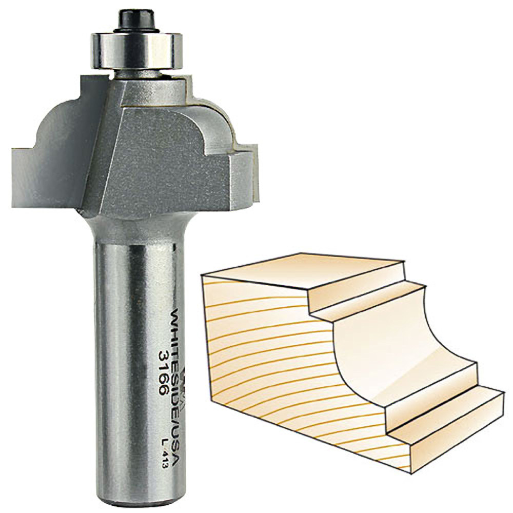 Whiteside Classical Cove Bit, 1/2 in. SH x 1/4 in. R