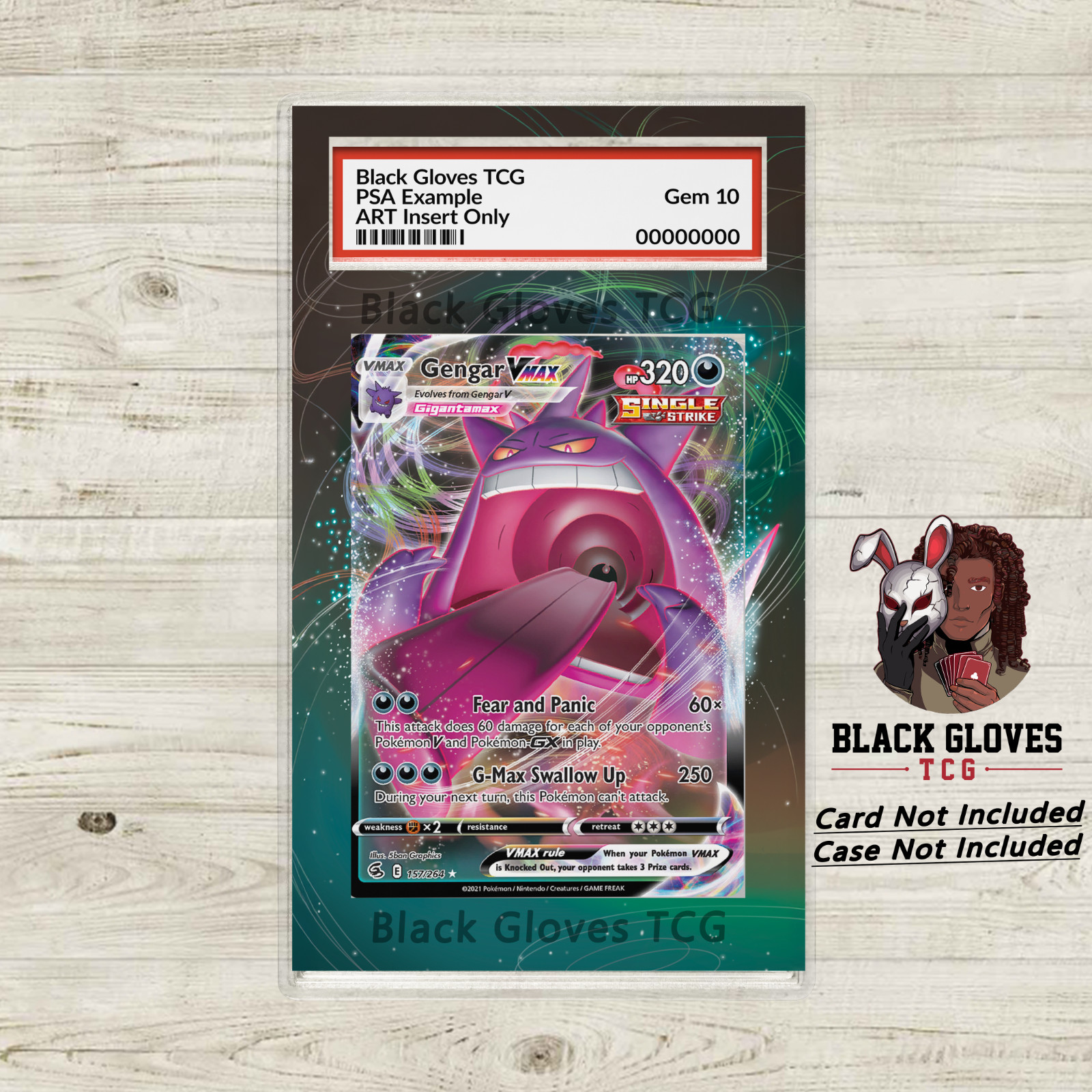 Gengar VMAX 157/264 Swsh08: Fusion Strike Art Insert (No Card)