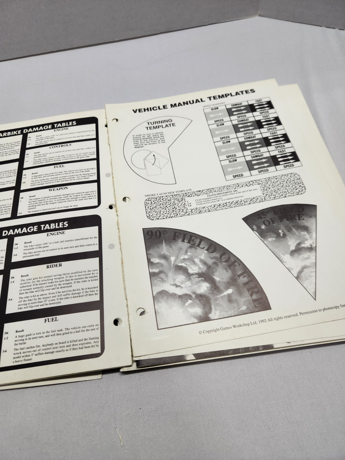 Games Workshop Warhammer 40k Vehicle Manual - 1992 Read