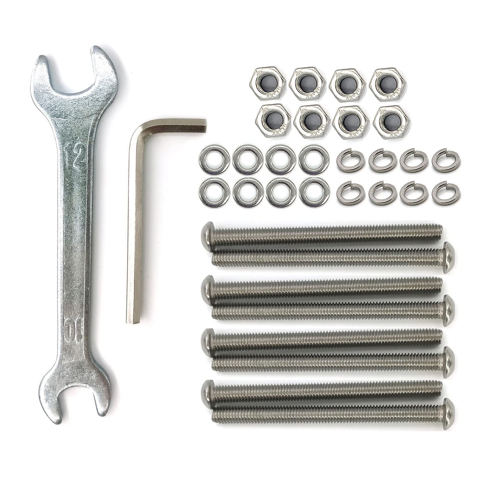 Universal Headboard & Footboard Hardware Kit - 304 Stainless Steel Nuts & Bol...