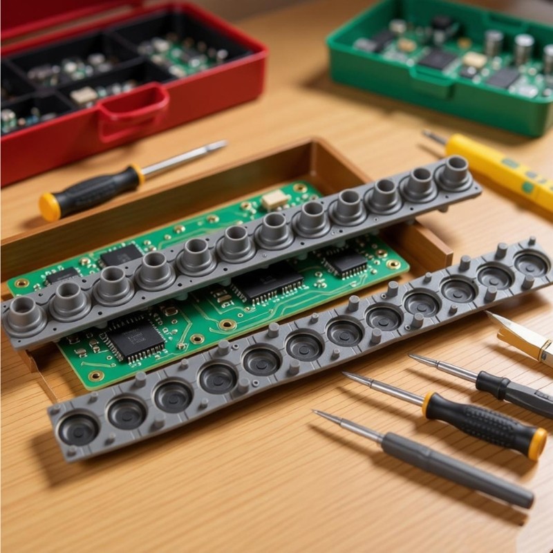Key Contact Rubber Pads With Stable Performances Conductive Keypad Strips