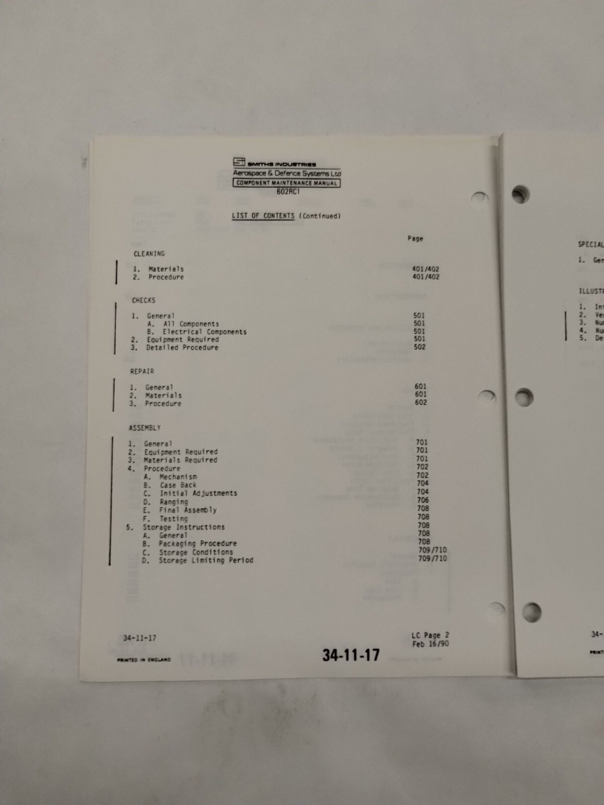 Smiths Industries Vertical Speed Indicator Component Maintenance Illust. Parts