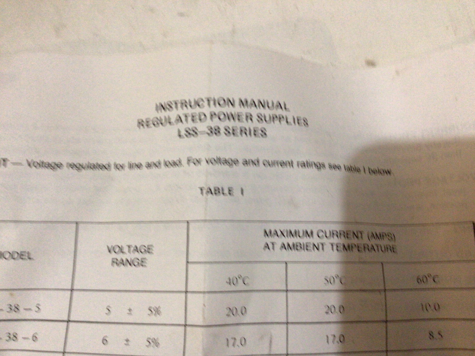 Lambda LSS-38-24 Regulated Power Supply 85-132v AC Input. 24 VDC 4.5A Output New