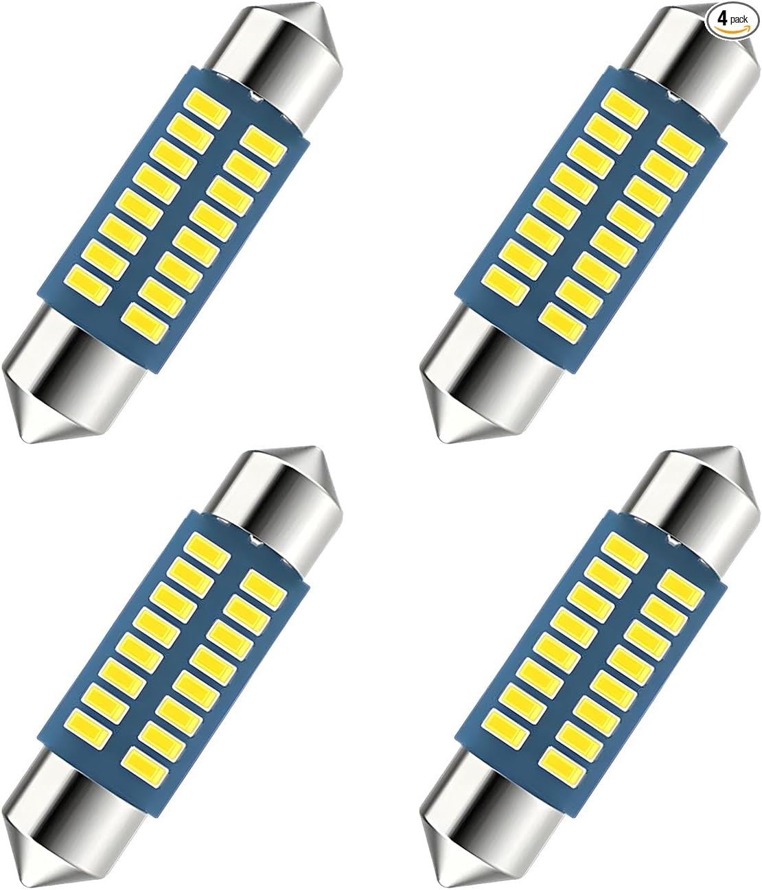 4 PCS LED Bulbs for Car, 31mm 36mm 42mm LED Bulbs Vehicle Interior Color: 36mm