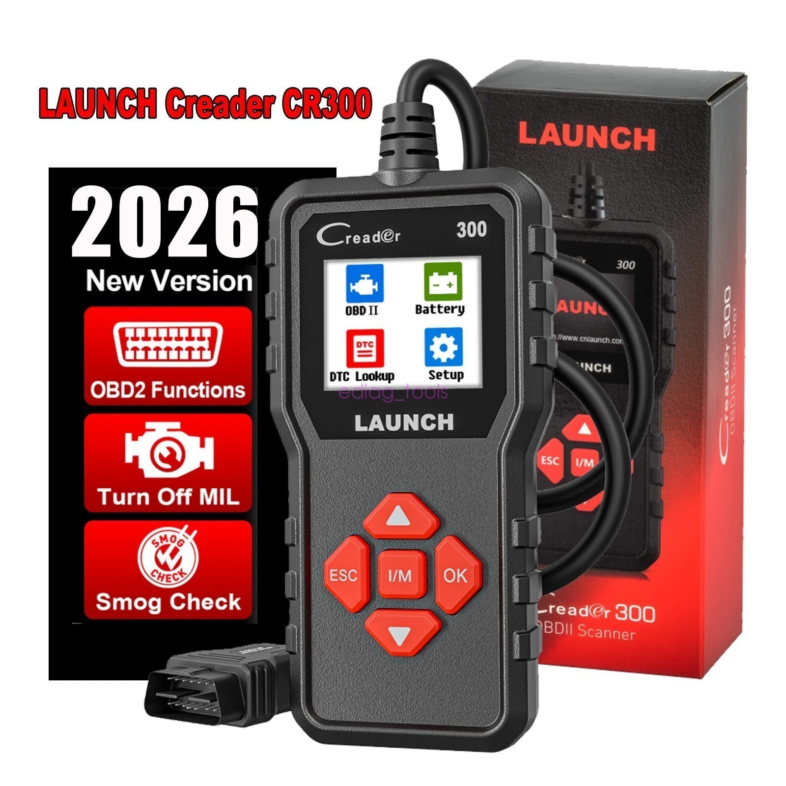 LAUNCH CR300 OBD2 Scanner Car Engine Fault Code Reader Diagnostic Scan Tool*^