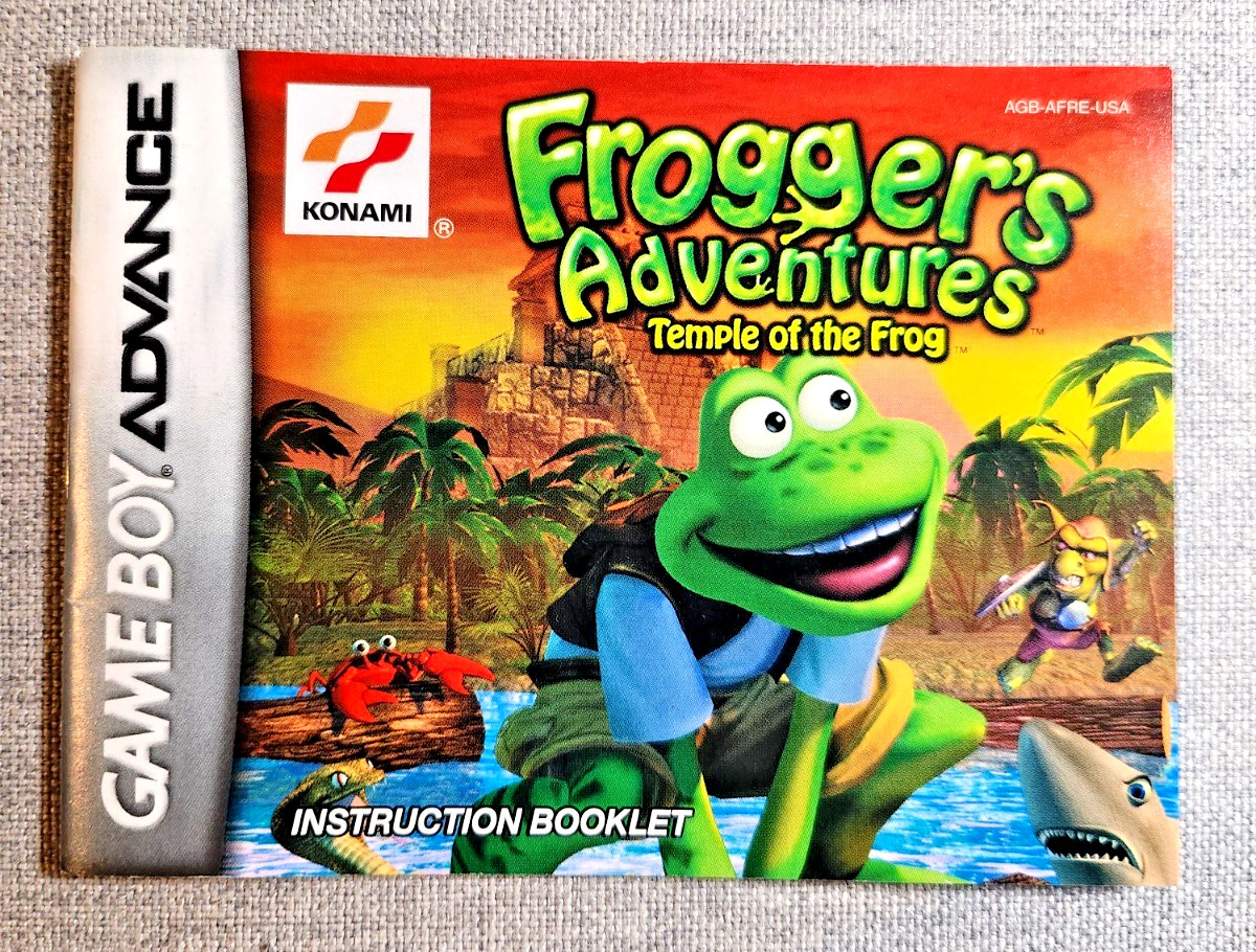 Frogger's Adventure Temple of the Frog Instruction Booklet - Manual Only - GBA