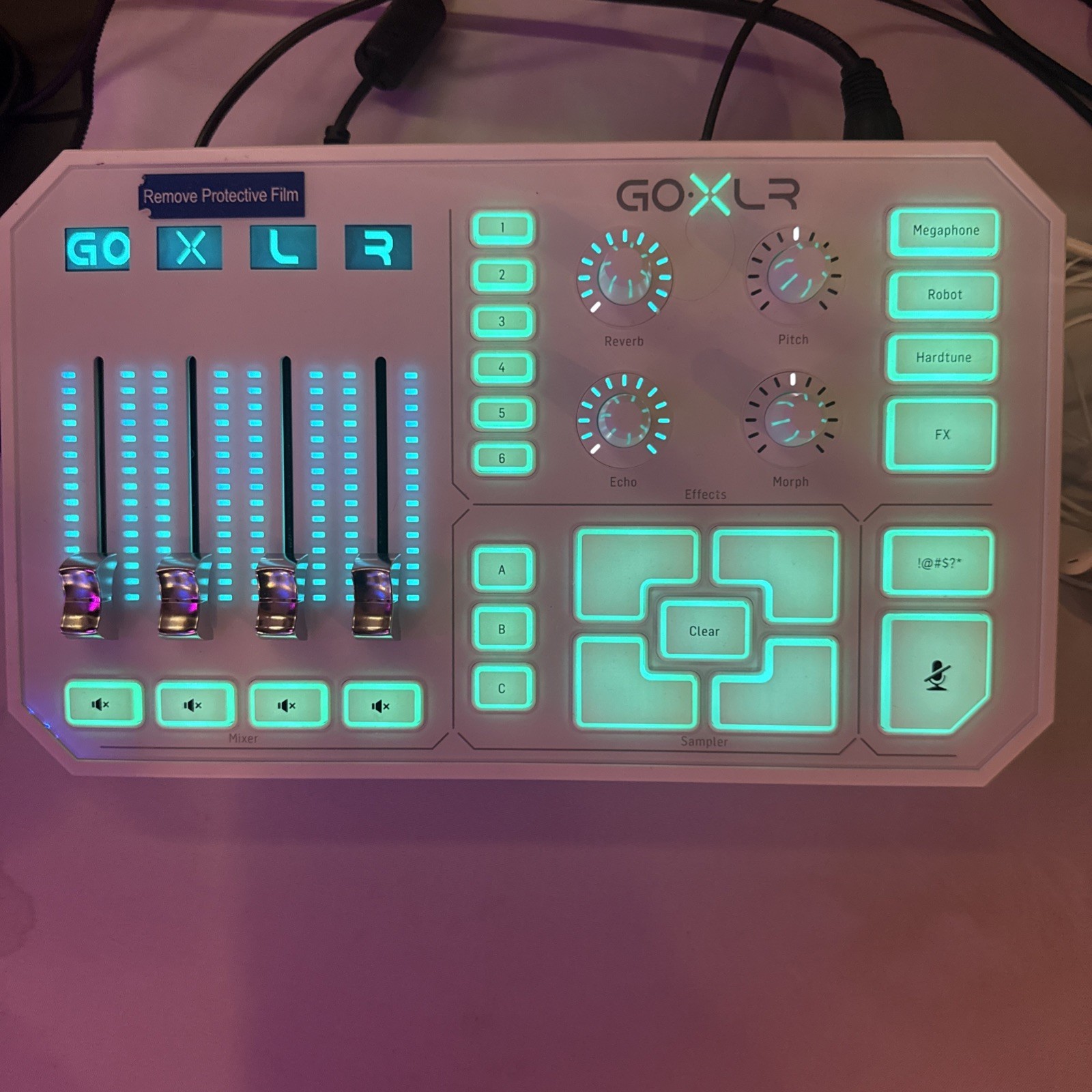 TC Helicon GoXLR 4channel USB Streaming Mixer with Voice FX and Sampler  White