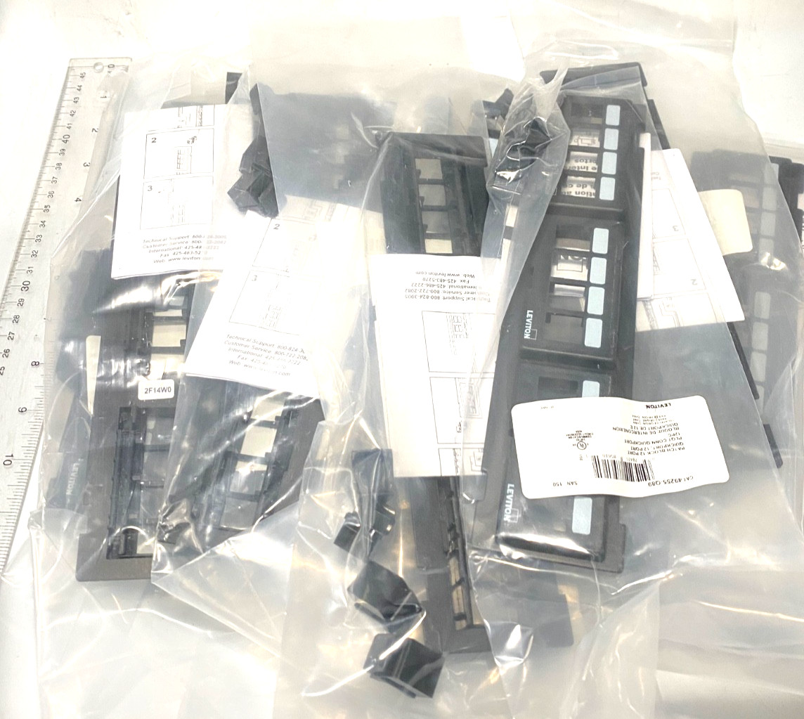 Leviton Lot of 10 Quickport 12 Port Patch Block 150-49255-Q89, 49255-Q89 New