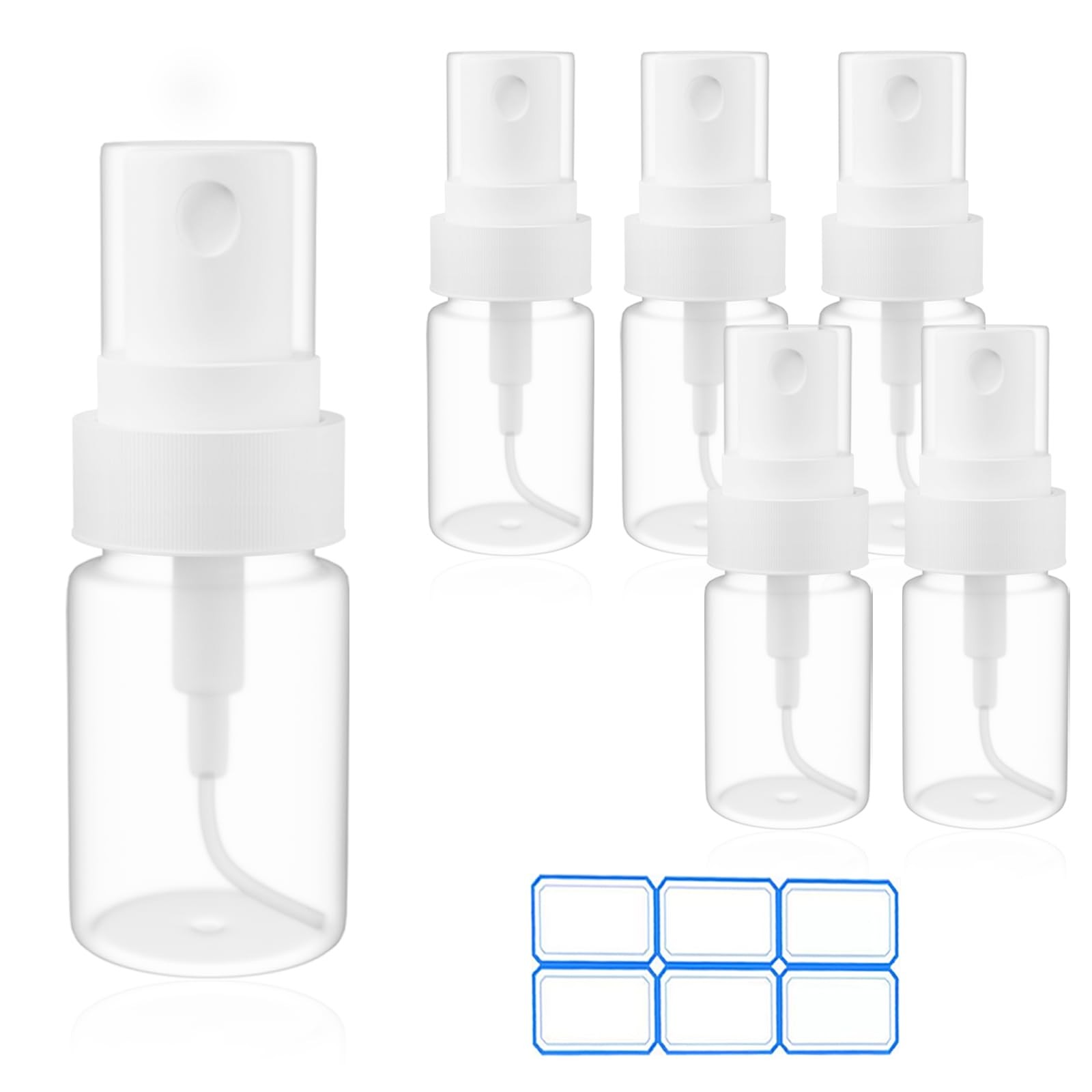 6 Pack 0.17 Oz (5ml) Mini Perfume Travel Refillable Bottles