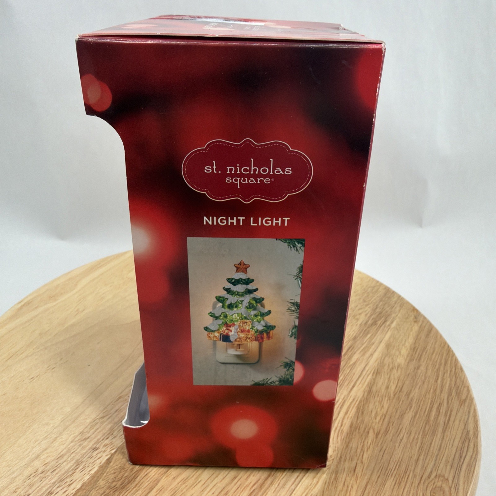 Saint Nicholas Square Highlight Christmas Tree With Presents And Bear