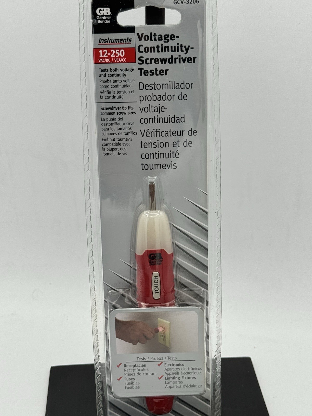 Gardner Bender 50-250 VAC/DC Screwdriver-Voltage-Continuity Tester #GCV-3206