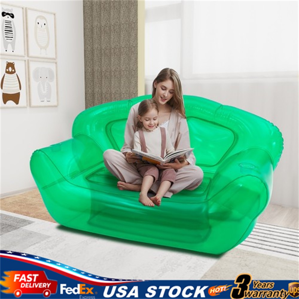 Portable Inflatable Sofa Double Person Couch Patio Yard Camping Inflatable Sofa