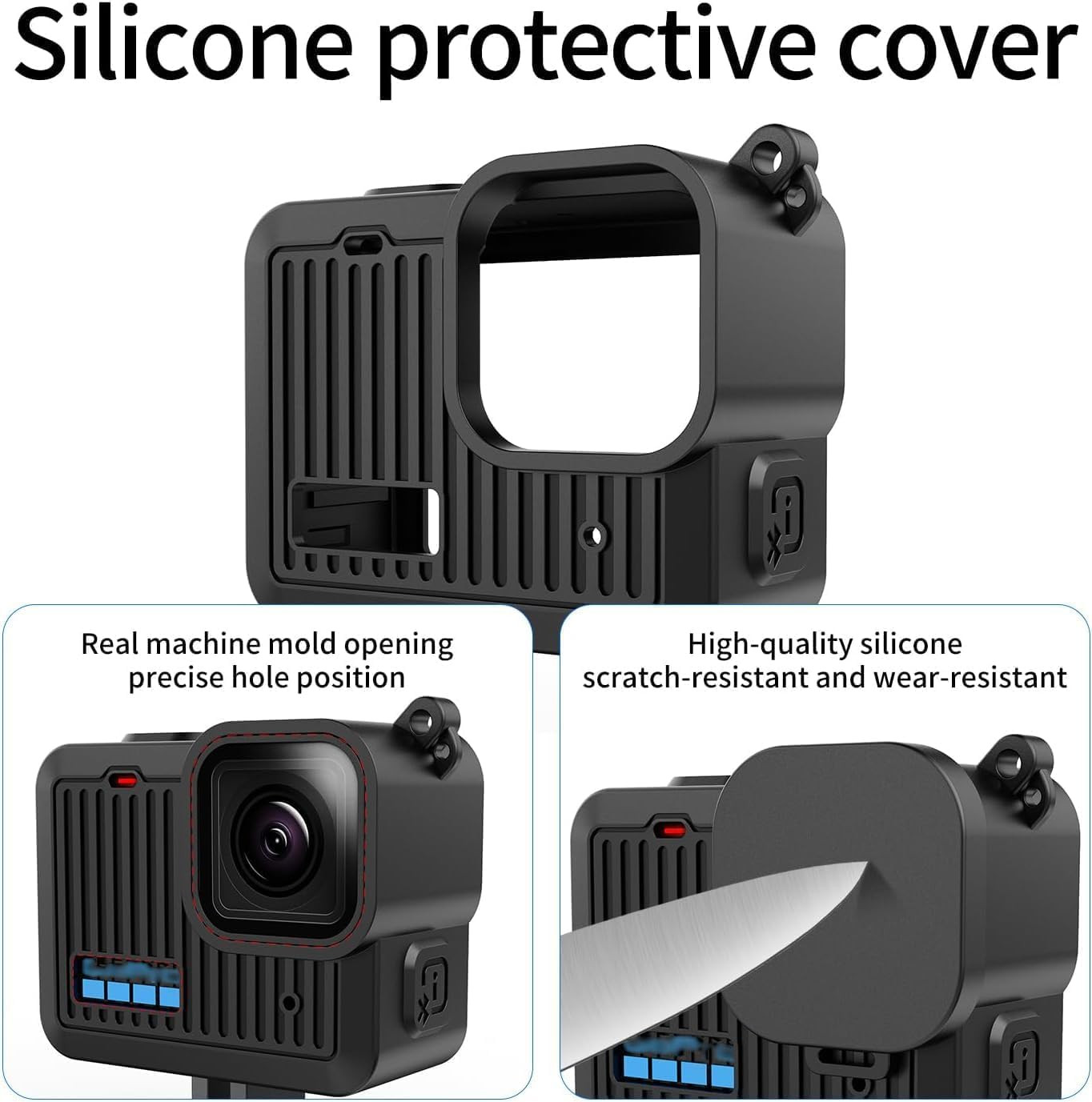 Accessories Kit Compatible with Go Pro Hero 4K Action Camera Including Silicone