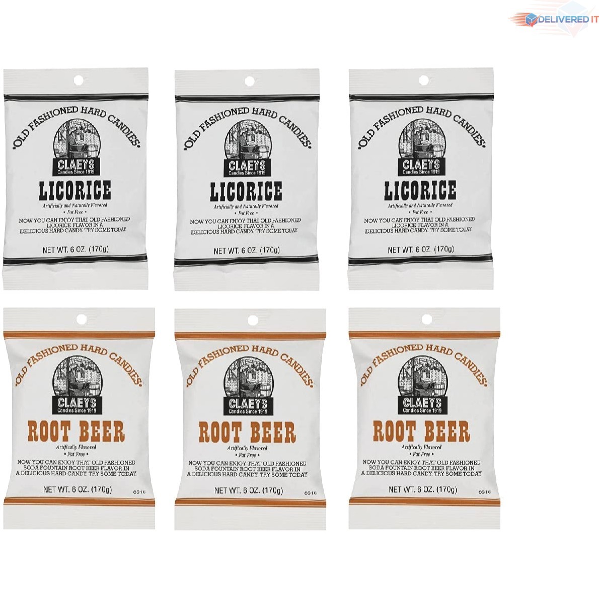 Hard Candy Variety Pack 6 oz Licorice Root Beer Old Fashioned Assorted 6 Pack