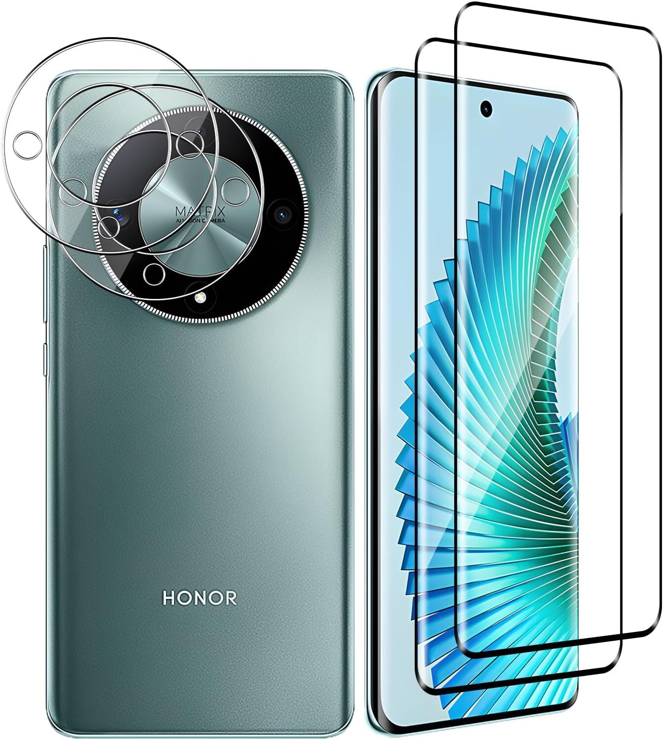 2X 3D Tempered Glass (Screen + Camera) for Honor Magic 6 Lite 5G Full